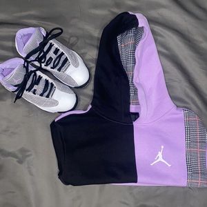 Jordan girls hoodie and sneakers bundle